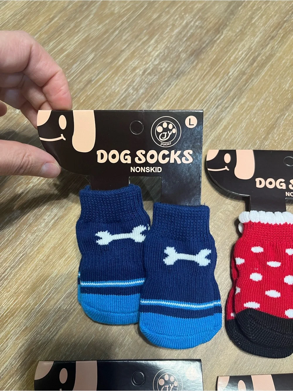 Joys Pet set of 6 Assorted Cute Dog Socks size LARGE